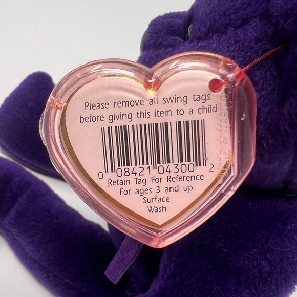 TY Princess Diana Commemorative Purple Vintage 1997 Beanie Baby With Errors - Picture 10 of 10
